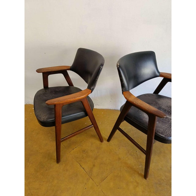 Erik Kirkegaard Vintage Danish Chairs in Teak by Erik Kirkegaard, 1950s, Set of 2 For Sale - Image 4 of 6