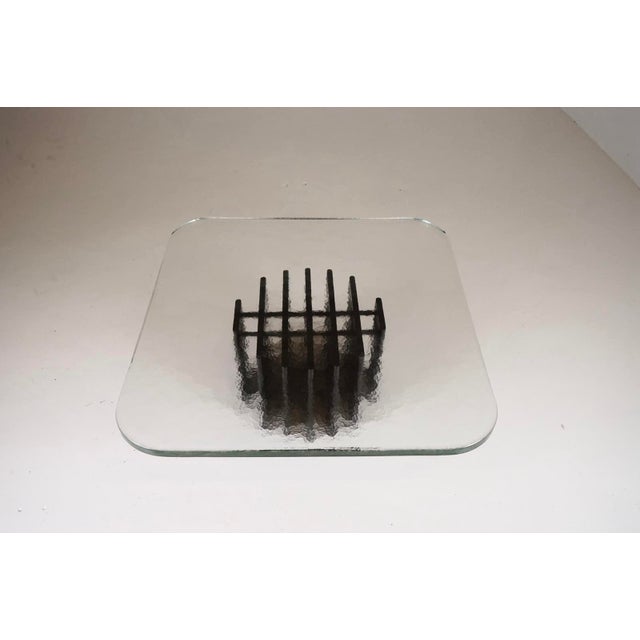 Brutalist Brutalist Coffee Table with Cast Glass Top by Heinz Lilienthal, 1980s For Sale - Image 3 of 10