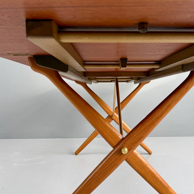 Wood AT-309 Dining Table by Hans J. Wegner for Andreas Tuck, 1960s For Sale - Image 7 of 12