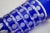 Late 20th Century Bohemian Blue Cut to Clear Crystal Polka Dot Shot Glasses Tumblers - Set of 5 For Sale - Image 11 of 11
