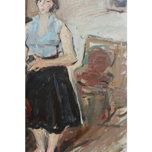 Carlo Striccoli, The Guitarist, 1960s, Oil on Canvas For Sale - Image 16 of 18