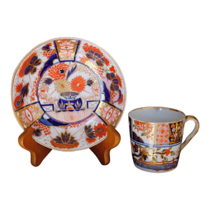 Worcester Early 19th Century Gilt Imari Cup and Saucer