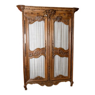 Mid 19th Century French Oak Marriage Armoire For Sale