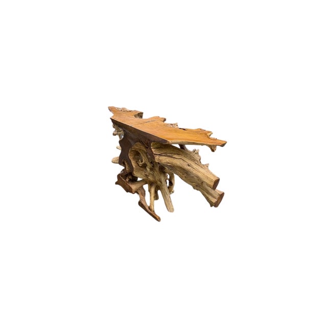 Stylish Organic Modern Natural Root Console Table.