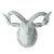 Decorative fiberglass bull head wall art.