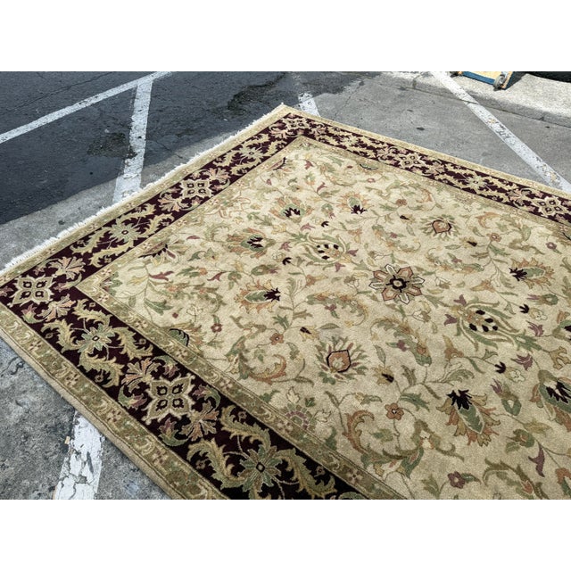 Textile 7ft 10in X 9ft 11in Hand Knotted Persian Area Rug For Sale - Image 7 of 12