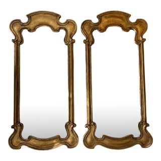 Vintage Gilt Prince Howard French Provincial Hollywood Regency Mirrors, a Pair For Sale