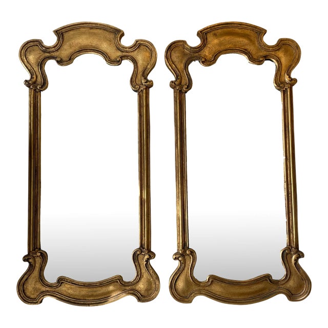 Vintage Gilt Prince Howard French Provincial Hollywood Regency Mirrors, a Pair For Sale