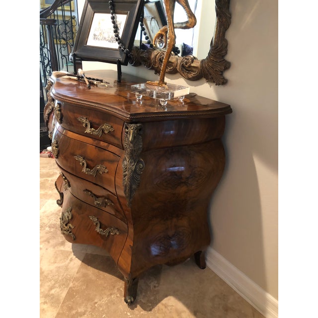 Antique Burl Wood Bombay Chest With John Richard Mirror Chairish