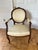 Mid 20th Century Mid 20th Century Pair of French Louis XV Style Carved Walnut Upholstered Fauteuils Open Armchairs For Sale - Image 5 of 10