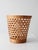 Vintage Open Weave Wicker Waste Basket For Sale - Image 4 of 12