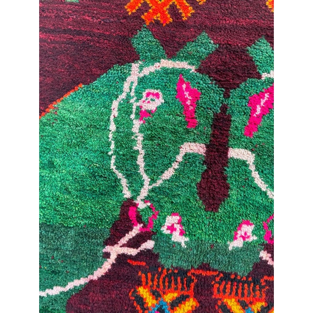Textile Moroccan Sister Horse Rug Wool Pile Rug - 4 X 6 For Sale - Image 7 of 12
