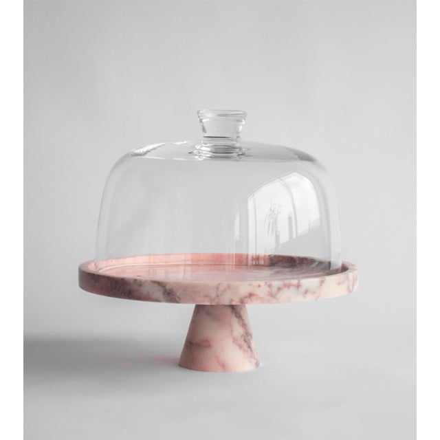 Contemporary Pink Marble Cake Stand from Kiwano Concept For Sale - Image 3 of 3