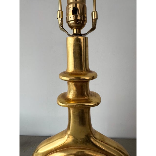 Modernist Giltwood Table Lamp For Sale - Image 4 of 5