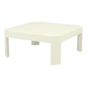Cantered Style Linen-Raffia Wrapped Coffee Table in Navajo White