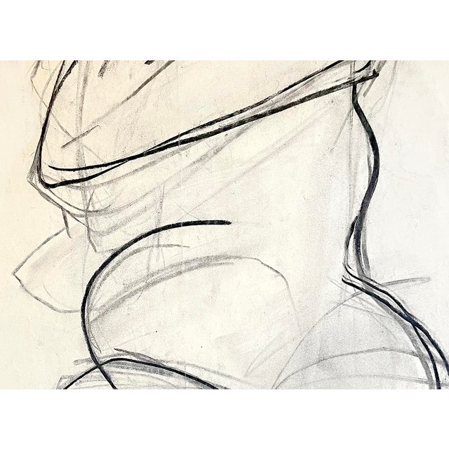 Abstract Minimal Charcoal Drawing of Female Torso Soft charcoal on newsprint paper. Curvaceous, 2025 charcoal on newsprint...