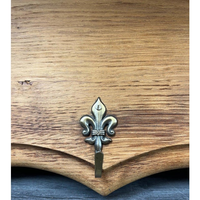 French Five Hook Ornate Carved Coat Plate Rack | Chairish