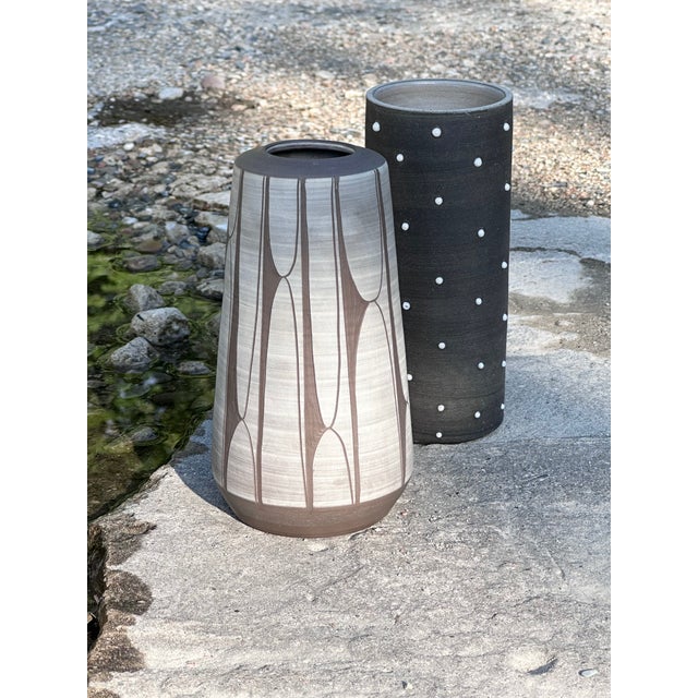 Studio Ceramic Vase with Sgraffito Decoration by Johannes Andreas Urban, Germany, 1960s For Sale - Image 14 of 17