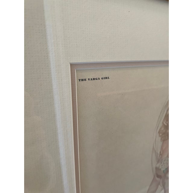 Glass Vintage 1940s Esquire “Varga Girl” Centerfold – “Matrimony Preferred” Alberto Vargas Framed Pinup For Sale - Image 7 of 9