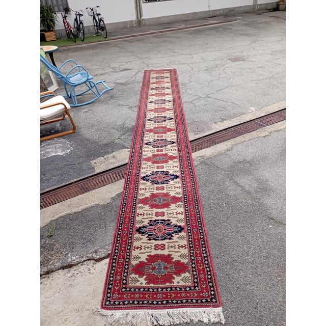 Hand-Knotted Persian Runner Rug with Plant Dyes, 1970 For Sale - Image 6 of 8