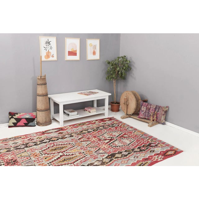 Vintage Turkish Eshme Kilim Rug For Sale In Los Angeles - Image 6 of 7