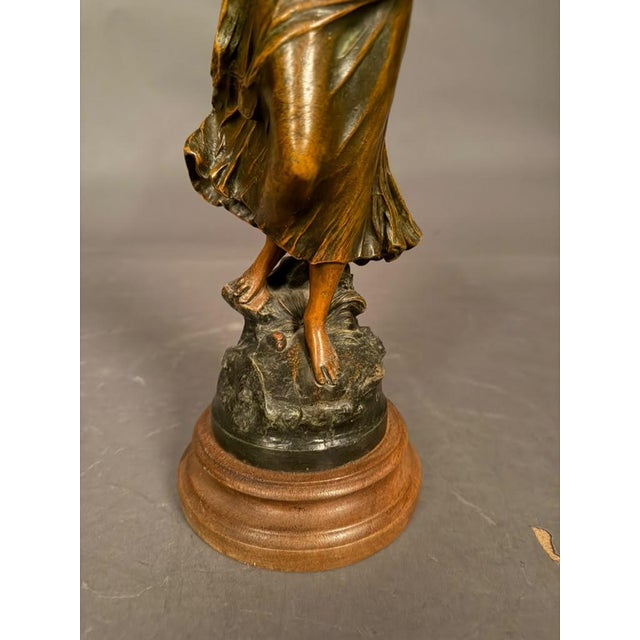 Early 20th Century French Statue Table Lamp After Moreau, Circa 1920 For Sale - Image 5 of 12