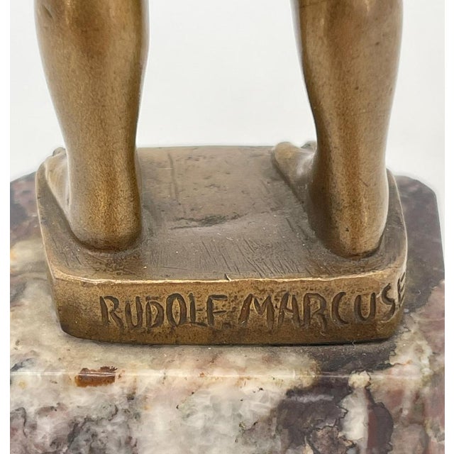 Gold Bronze Figure by Rudolf Marcuse For Sale - Image 8 of 10