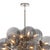 2020s Shine Globe Chandelier, Polished Nickel with Smoke Glass For Sale - Image 5 of 7