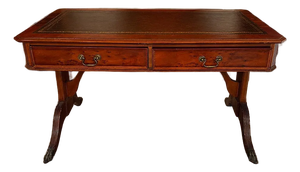 Antique Style Leather Top Writing Desk.