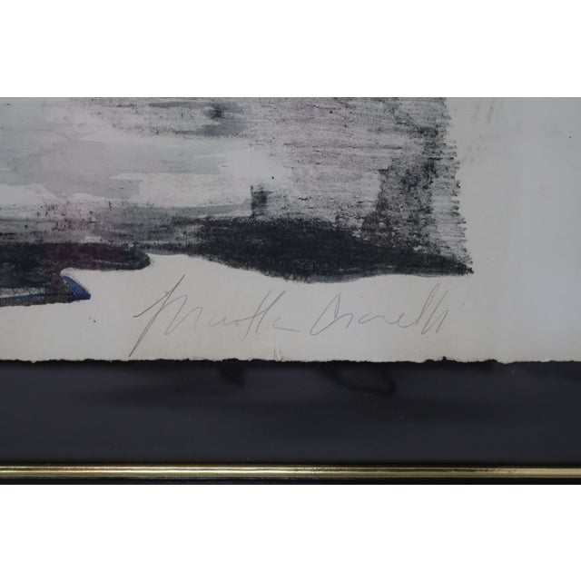 Late 20th Century Late 20th Century Martha Cianelli Signed Modernist Abstract Lithograph in Black & Gold Frame For Sale - Image 5 of 15