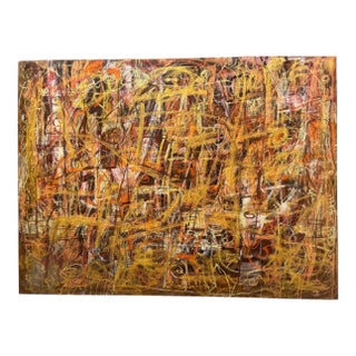 Crossing Boundaries, Original Contemporary Abstract Expressionist Painting By, Ellen Reinkraut Mixed Media For Sale