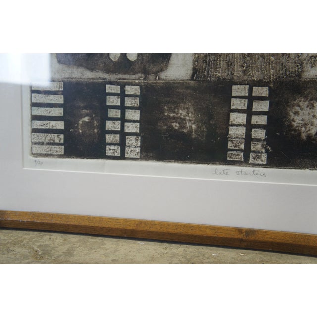 1970s Mary Davis Abstract Color Engravings Late Starters Windows Trang 40" - Set of 3 For Sale - Image 6 of 8