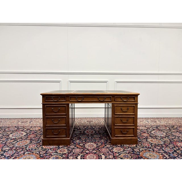 English Desk with Green Inlay For Sale - Image 3 of 18