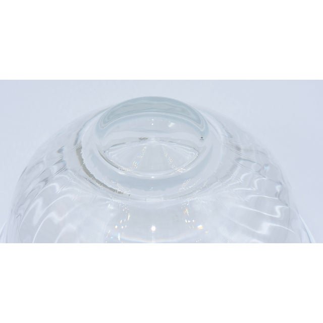 1970s Dansk International Designs Minimalist Round Art Glass Bowl Centerpiece For Sale In Palm Springs - Image 6 of 6