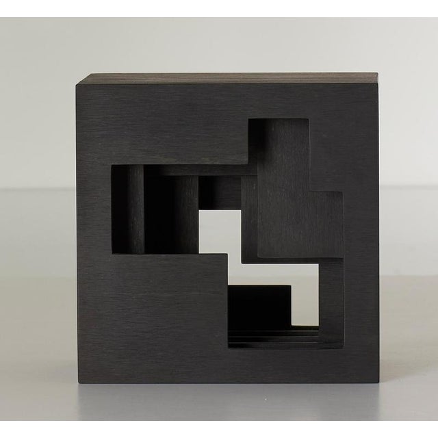 Contemporary Cube Series 1 Wall Sculpture in Birch Plywood by A Hint of Neon For Sale - Image 3 of 6