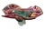 Late 20th Century Murano Glass Footed Bowl Emerald Green, Pink & Clear, Italy, Late 20th Century For Sale - Image 5 of 7