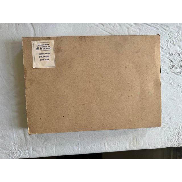 1970s 1970s Signed Val St-Lambert Crystal Zodiac Coasters - Set of 11 For Sale - Image 5 of 9