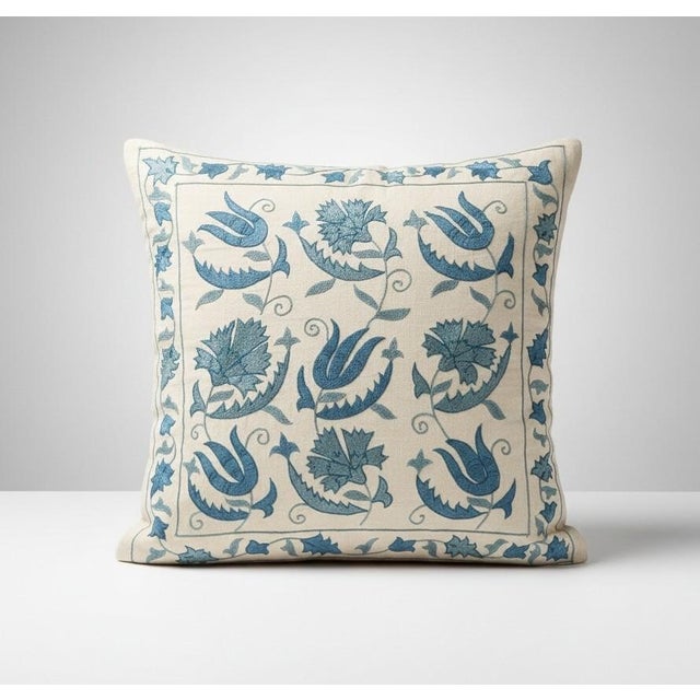 New Hand-Embroidered 100% Silk Cushion Cover – Authentic Uzbek Textile Art Elevate your home décor with this exquisite...