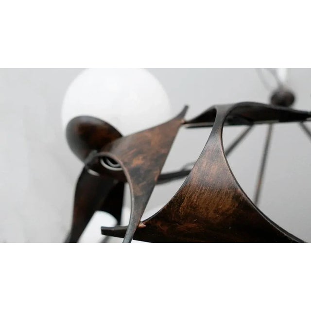 Brutalist Style Chandelier, 1950s For Sale - Image 9 of 11