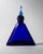Vintage Italian Triangular Royal Blue Murano Glass Decanter, 1960s For Sale - Image 12 of 13