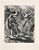 Etching on Montval paper, realized between 1927 and 1930. Table from "Les Fables de La Fontaine", published in 1952 in and...