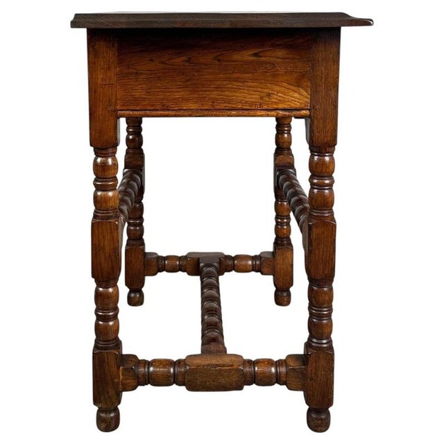Wood Early 20th Century Oak Chippendale Side Table For Sale - Image 7 of 12