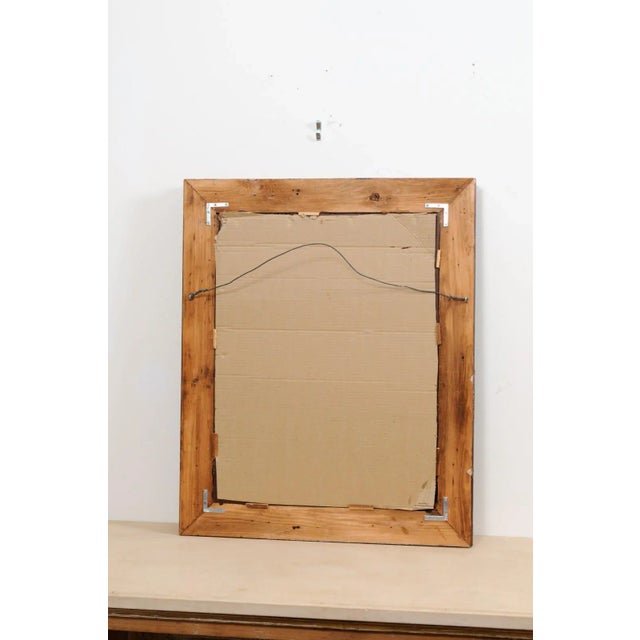 French French 20th Century Gilded Mirror with Carved Foliage Motifs and Beads For Sale - Image 3 of 12