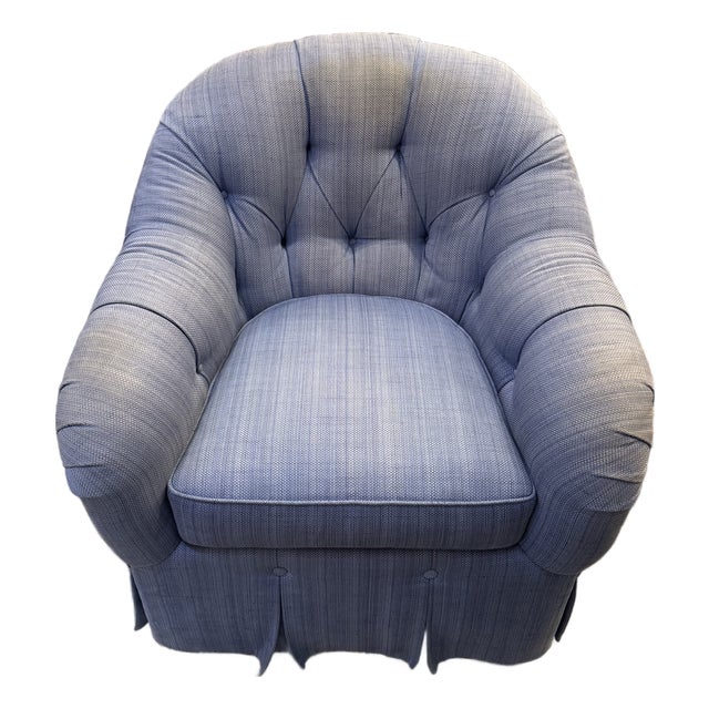 21st Century Vintage Designer Kravet Swivel Chair For Sale