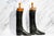 A striking pair of authentic 1930s Peal & Co. English black leather riding boots, these timeless classics embody the quiet...