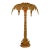 Vintage Hollywood Regency Carved Wood Palm Tree Floor Lamp For Sale
