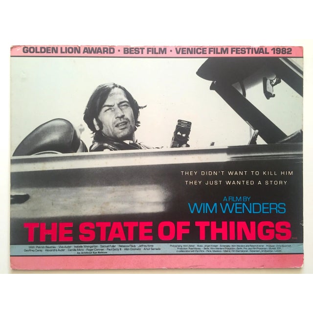 Vintage 1982 "The State of Things " Wim Wenders Original Movie Memorabilia Large Film Poster For Sale - Image 9 of 9