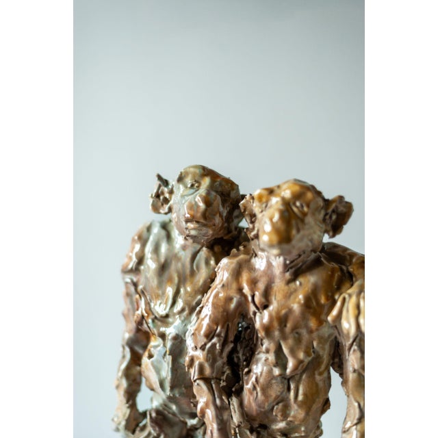 Figurative Sculpture, 1950s, Glazed Ceramic For Sale - Image 3 of 11