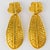 Sonia Rykiel Gilded Floral Dangle Clip Earrings with Palmtree Design For Sale - Image 4 of 9