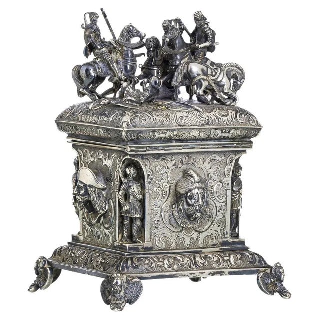Metal Silver Box Austria-Hungary, 18th Century For Sale - Image 7 of 7